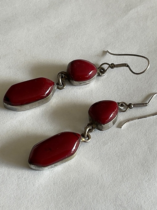 Jewelry - Mexico silver long earrings